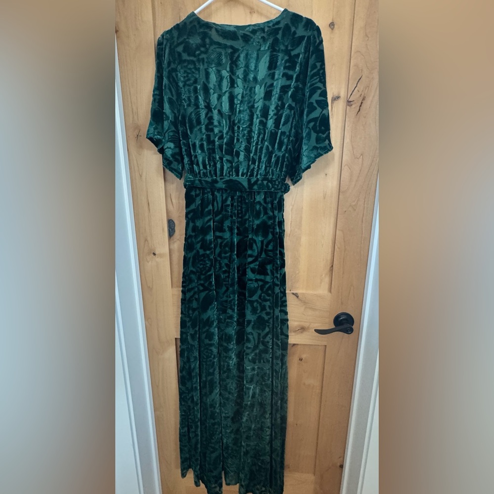 Baltic Born Green Flutter Sleeve Maxi Dress
